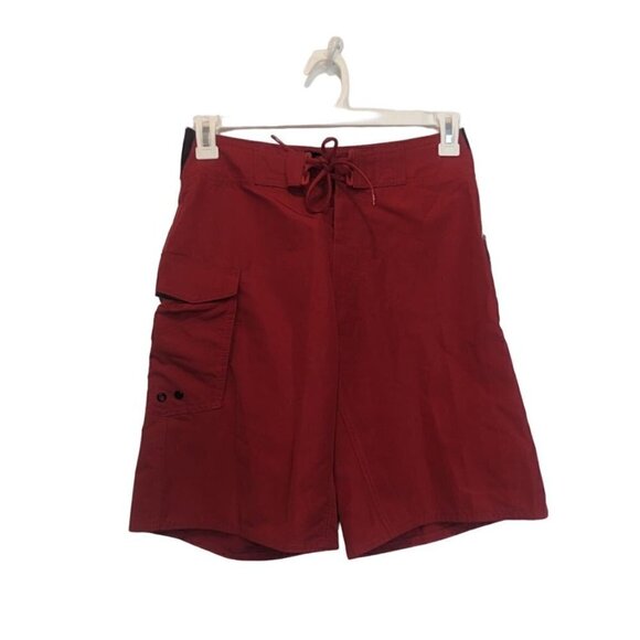 Reef You Again Boardshorts Swim Men's Size 28 Red New - Picture 2 of 5